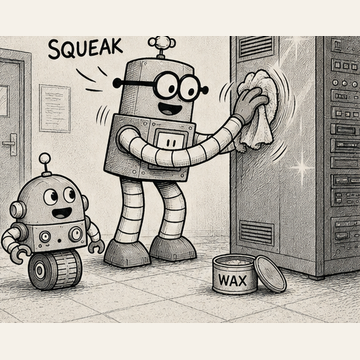 Panel 1 teaser from Circuit Chuckles — Attack Surface, showing the opening setup and dialogue.