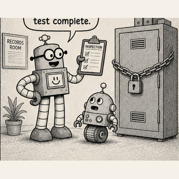 Panel 1 teaser from Circuit Chuckles — Penetration Test, showing the opening setup and dialogue.