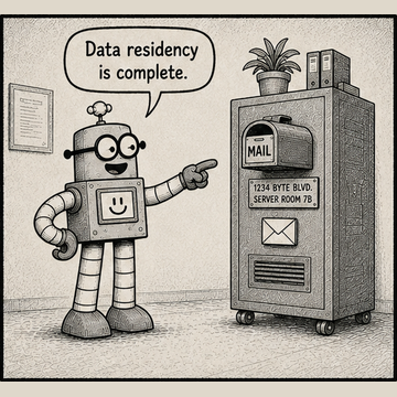 Panel 1 teaser from Circuit Chuckles — Data Residency: Panel 1 preview from Circuit Chuckles — Data Residency.