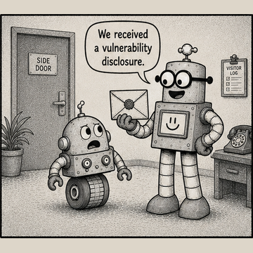 Panel 1 teaser from Circuit Chuckles — Vulnerability Disclosure: Panel 1 preview from Circuit Chuckles — Vulnerability Disclosure.