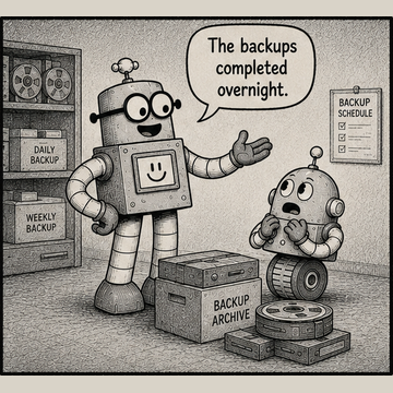 Panel 1 teaser from Circuit Chuckles — Restore Test: Panel 1 preview from Circuit Chuckles — Restore Test.